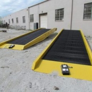 Extra large yard ramps in use